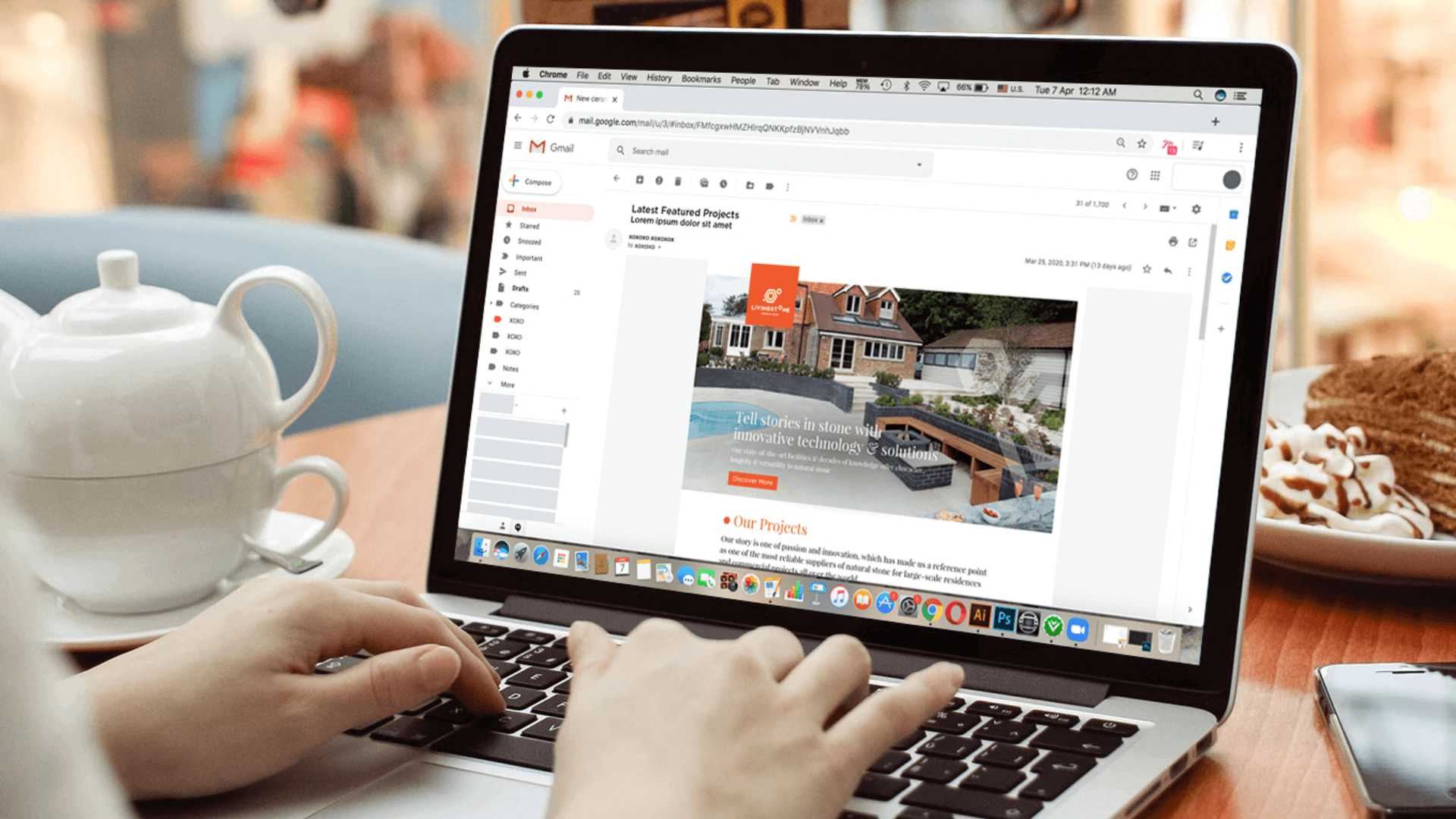2. Home & Decor – Living stone – social media