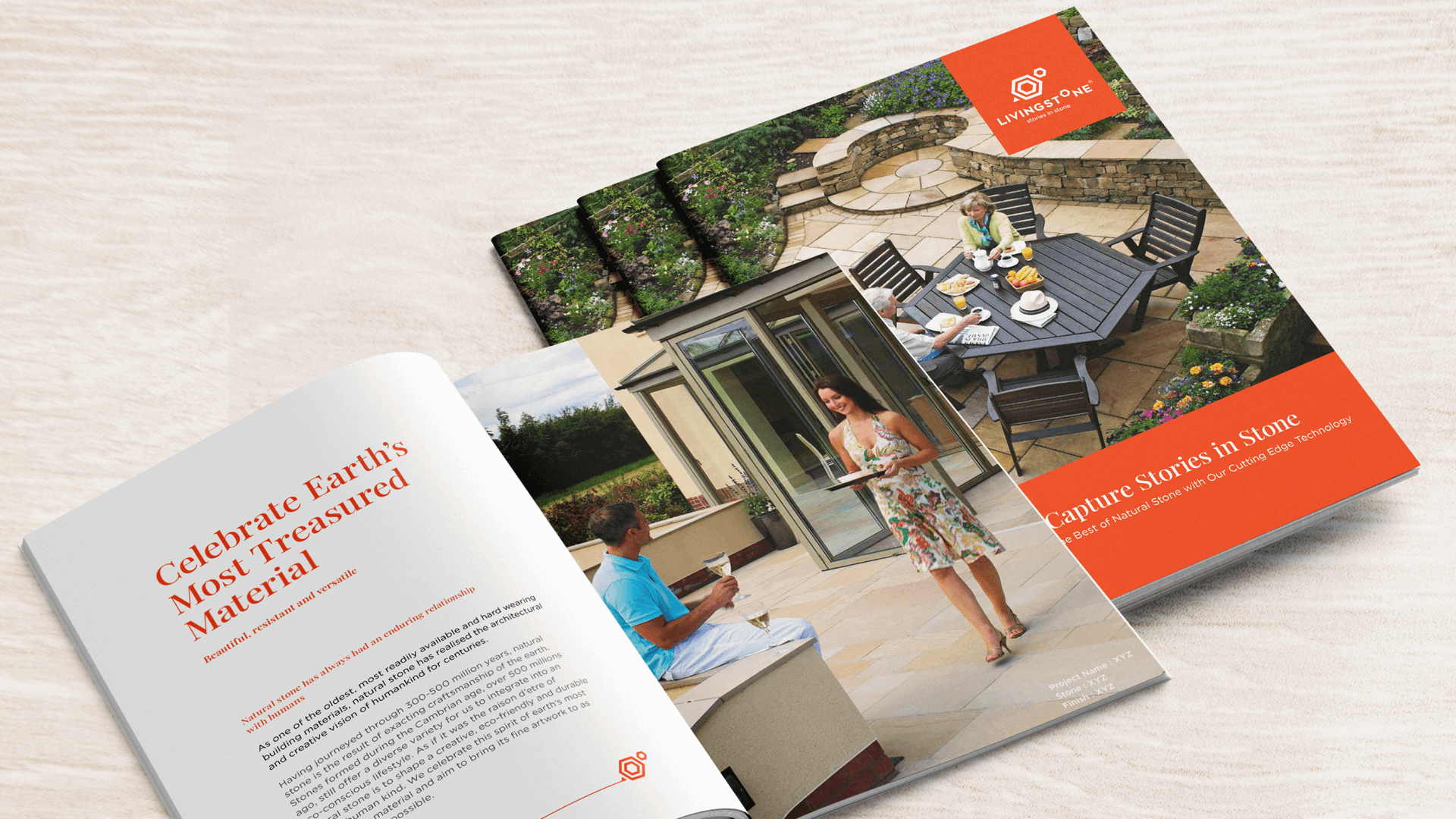 5. Home & Decor – Living stone – collateral